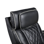 9516BLK-1PWH Power Reclining Chair with Power Headrest, Cup holders and Storage Arms(Top and Side), Charging Ports and LED lighting - 9516BLK-1PWH