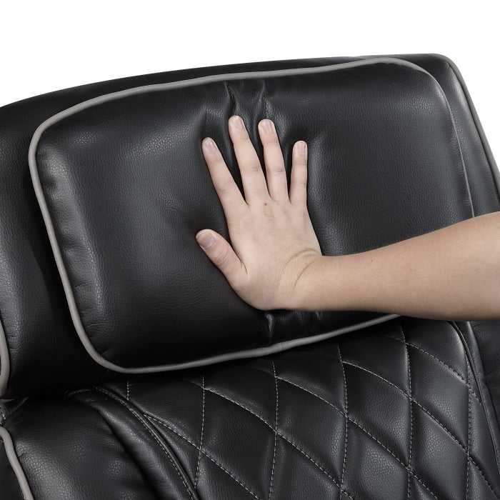 9516BLK-1PWH Power Reclining Chair with Power Headrest, Cup holders and Storage Arms(Top and Side), Charging Ports and LED lighting - 9516BLK-1PWH