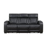 9516BLK*2PWH 2pc Set: Sofa, Love (Power) - 9516BLK*2PWH
