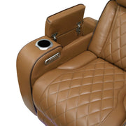 9516BRW*2PWH 2pc Set: Sofa, Love (Power) - 9516BRW*2PWH