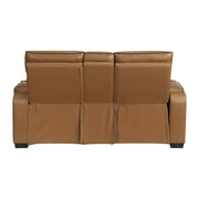 9516BRW-2PWH Power Double Reclining Love Seat with Center Console, Power Headrests, Storage Arms(Top and Side), Cup holders, Charging Ports and LED lighting - 9516BRW-2PWH