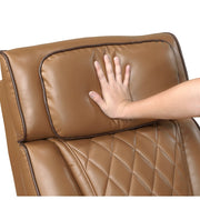 9516BRW-3PWH Power Double Reclining Sofa with Center Drop-Down Cup Holders, Power Headrests, Storage Arms(Top and Side), Cup holders and Reading Lights, Two Wireless Chargers, Charging Ports and LED Lighting - 9516BRW-3PWH