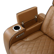 9516BRWS*32LCN2RCNPWH (3)3-Piece Power Reclining Sectional with Consoles, Power Headrests, Storage Arms(Top and Side), Cup holders, Charging Ports, Wireless speakers and LED lighting - 9516BRWS*32LCN2RCNPWH