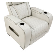 9516TPE-1PWH Power Reclining Chair with Power Headrest, Cup holders and Storage Arms(Top and Side), Charging Ports and LED lighting - 9516TPE-1PWH