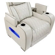 9516TPE-1PWH Power Reclining Chair with Power Headrest, Cup holders and Storage Arms(Top and Side), Charging Ports and LED lighting - 9516TPE-1PWH
