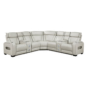 9516TPES*32LCN2RCNPWH (3)3-Piece Power Reclining Sectional with Consoles, Power Headrests, Storage Arms(Top and Side), Cup holders, Charging Ports, Wireless speakers and LED lighting - 9516TPES*32LCN2RCNPWH