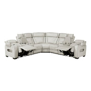 9516TPES*32LCN2RCNPWH (3)3-Piece Power Reclining Sectional with Consoles, Power Headrests, Storage Arms(Top and Side), Cup holders, Charging Ports, Wireless speakers and LED lighting - 9516TPES*32LCN2RCNPWH