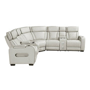 9516TPES*32LCN2RCNPWH (3)3-Piece Power Reclining Sectional with Consoles, Power Headrests, Storage Arms(Top and Side), Cup holders, Charging Ports, Wireless speakers and LED lighting - 9516TPES*32LCN2RCNPWH