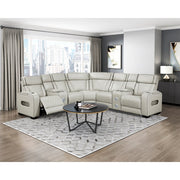 9516TPES*32LCN2RCNPWH (3)3-Piece Power Reclining Sectional with Consoles, Power Headrests, Storage Arms(Top and Side), Cup holders, Charging Ports, Wireless speakers and LED lighting - 9516TPES*32LCN2RCNPWH