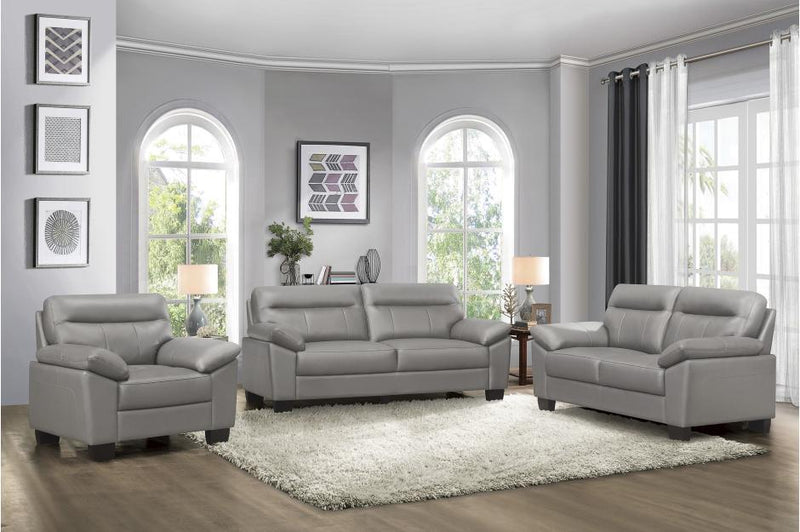 Denizen 3 Piece Sofa Set In Gray 9537Gry-3-2-1 | Homelegance