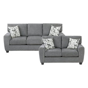 9538DGY*2 2pc Set: Sofa, Love - 9538DGY*2