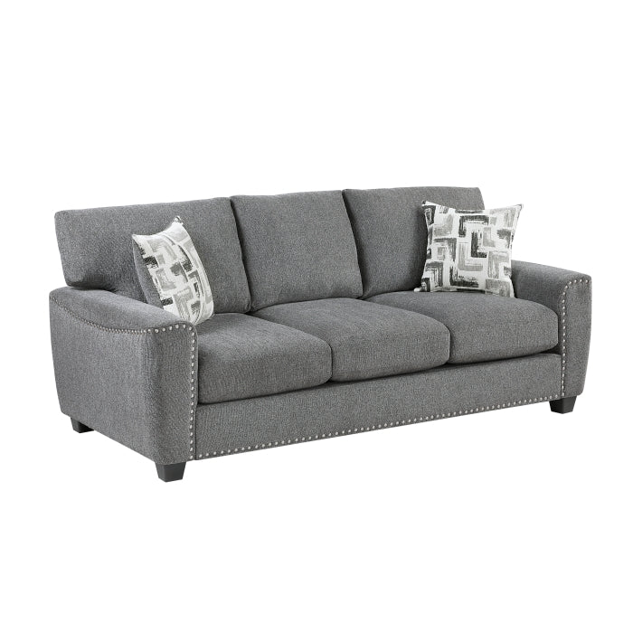 9538DGY*2 2pc Set: Sofa, Love - 9538DGY*2