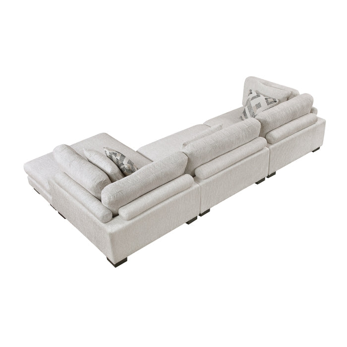 9555BEG*3CRACVC (3)3-Piece Modular Sectional with Chaise - 9555BEG*3CRACVC
