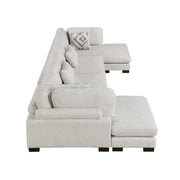 9555BEG*42AC2VC (4)4-Piece Modular Sectional with Chaise - 9555BEG*42AC2VC