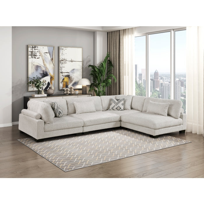 9555BEG*42CR2AC (4)4-Piece Modular Sectional - 9555BEG*42CR2AC