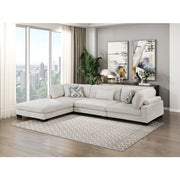 9555BEG*42CRACOT (4)4-Piece Modular Sectional with Ottoman - 9555BEG*42CRACOT
