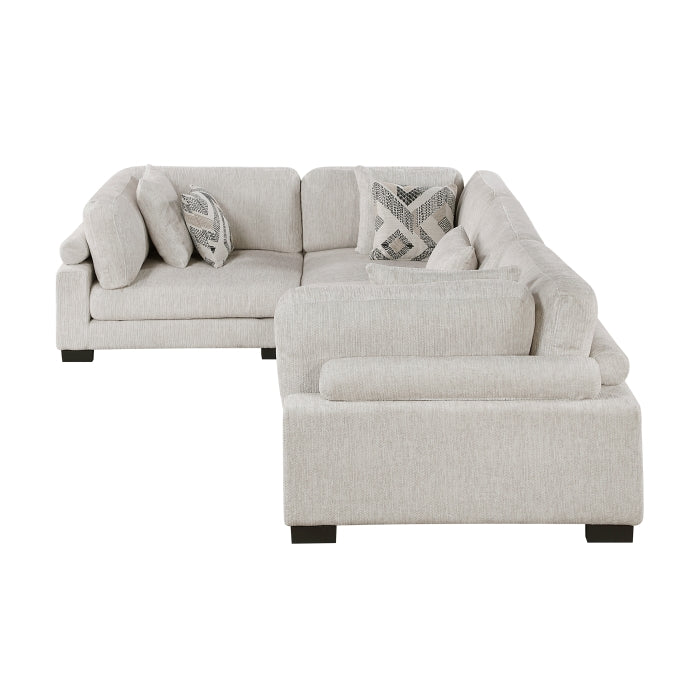 9555BEG*43CRAC (4)4-Piece Modular Sectional - 9555BEG*43CRAC