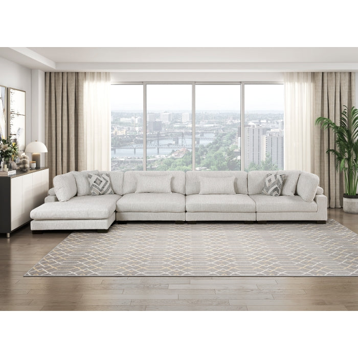9555BEG*4CR2ACVC (4)4-Piece Modular Sectional with Chaise - 9555BEG*4CR2ACVC