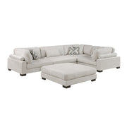 9555BEG*53CRACOT (5)5-Piece Modular Sectional with Ottoman - 9555BEG*53CRACOT