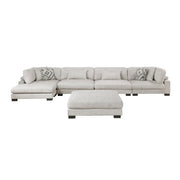 9555BEG*5CR2ACVCOT (5)5-Piece Modular Sectional with Chaise and Ottoman - 9555BEG*5CR2ACVCOT