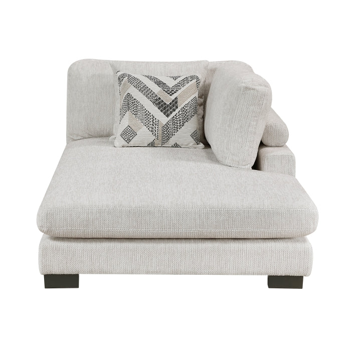 9555BEG*5CR2ACVCOT (5)5-Piece Modular Sectional with Chaise and Ottoman - 9555BEG*5CR2ACVCOT
