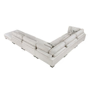 9555BEG*62CR3ACOT (6)6-Piece Modular Sectional with Ottoman - 9555BEG*62CR3ACOT