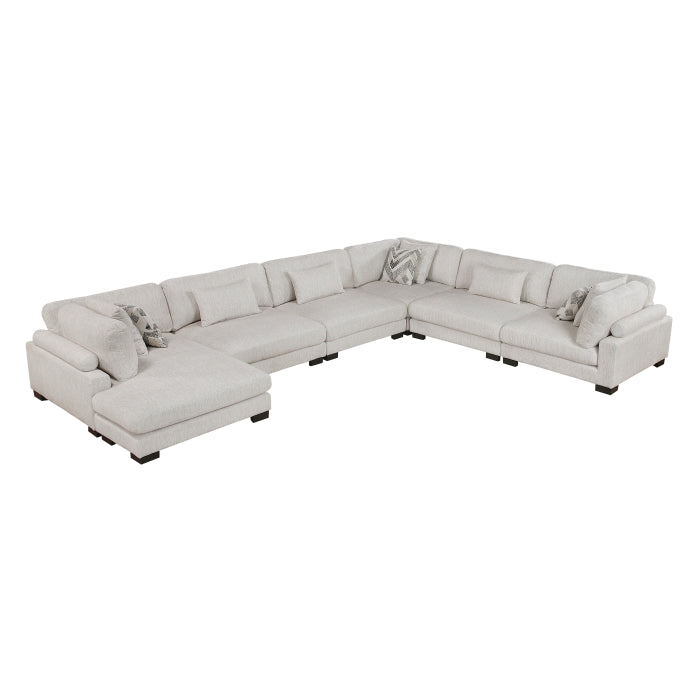 9555BEG*62CR3ACVC (6)6-Piece Modular Sectional with Chaise - 9555BEG*62CR3ACVC