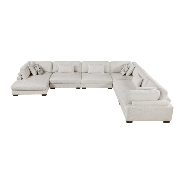 9555BEG*62CR3ACVC (6)6-Piece Modular Sectional with Chaise - 9555BEG*62CR3ACVC