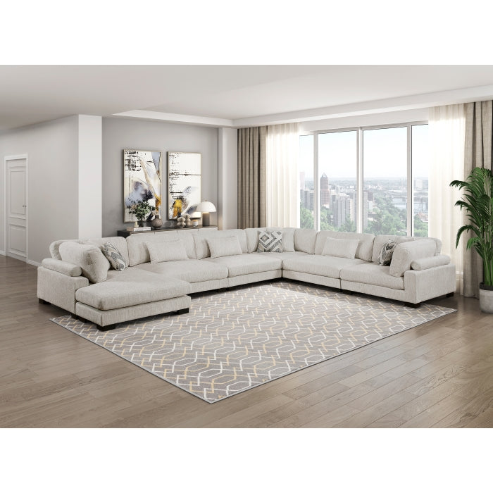 9555BEG*62CR3ACVC (6)6-Piece Modular Sectional with Chaise - 9555BEG*62CR3ACVC