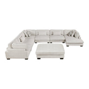 9555BEG*72CR3ACVCOT (7)7-Piece Modular Sectional with Ottoman - 9555BEG*72CR3ACVCOT