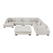 9555BEG*72CR3ACVCOT (7)7-Piece Modular Sectional with Ottoman - 9555BEG*72CR3ACVCOT