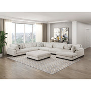 9555BEG*72CR3ACVCOT (7)7-Piece Modular Sectional with Ottoman - 9555BEG*72CR3ACVCOT
