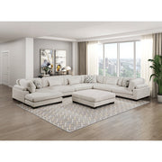 9555BEG*72CR3ACVCOT (7)7-Piece Modular Sectional with Ottoman - 9555BEG*72CR3ACVCOT
