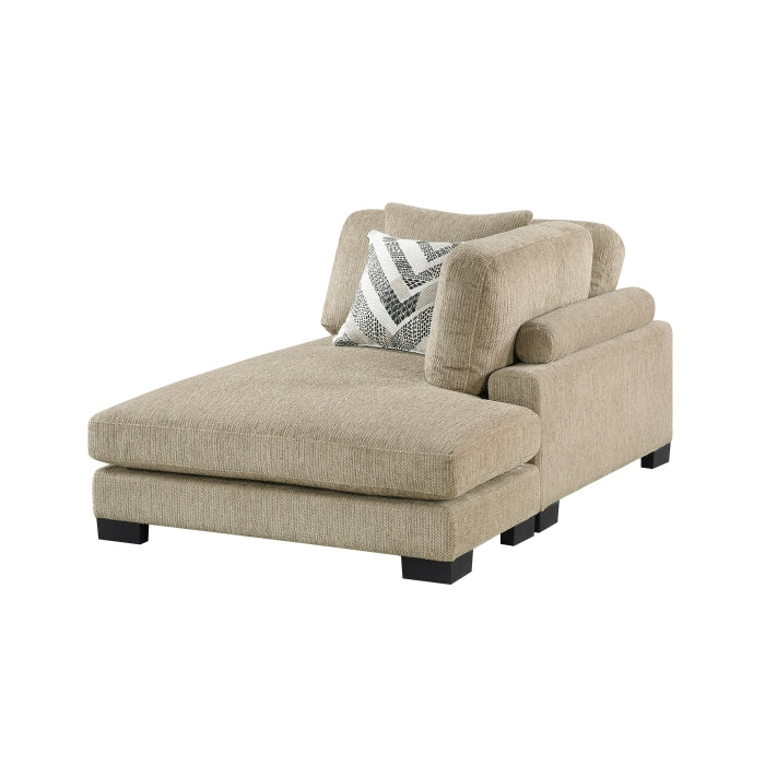 9555BRW*42AC2VC (4)4-Piece Modular Sectional with Chaise - 9555BRW*42AC2VC