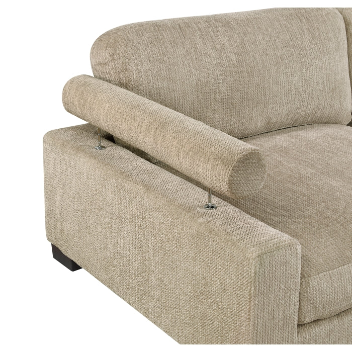 9555BRW*43CRAC (4)4-Piece Modular Sectional - 9555BRW*43CRAC