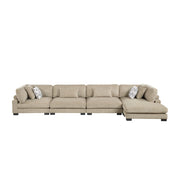 9555BRW*4CR2ACVC (4)4-Piece Modular Sectional with Chaise - 9555BRW*4CR2ACVC