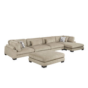 9555BRW*5CR2ACVCOT (5)5-Piece Modular Sectional with Chaise and Ottoman - 9555BRW*5CR2ACVCOT