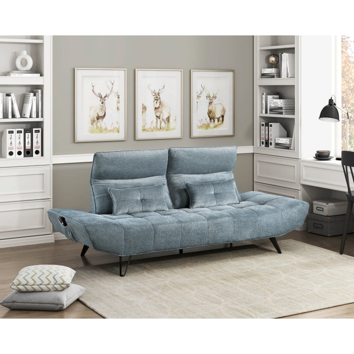 9556BUE-3PW Sofa with Power Adjustable Seat Depth and Manual Adjustable Headrests - 9556BUE-3PW