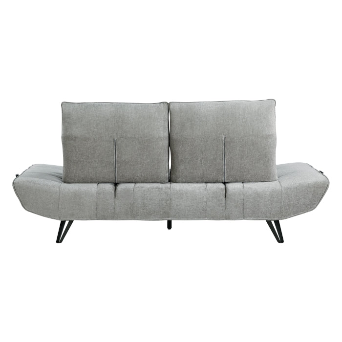 9556GRY-3PW Sofa with Power Adjustable Seat Depth and Manual Adjustable Headrests - 9556GRY-3PW