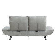 9556GRY-3PW Sofa with Power Adjustable Seat Depth and Manual Adjustable Headrests - 9556GRY-3PW