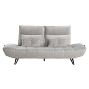 9556LGY-3PW Sofa with Power Adjustable Seat Depth and Manual Adjustable Headrests - 9556LGY-3PW
