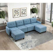 9557BUE-4 Ottoman with Storage - 9557BUE-4