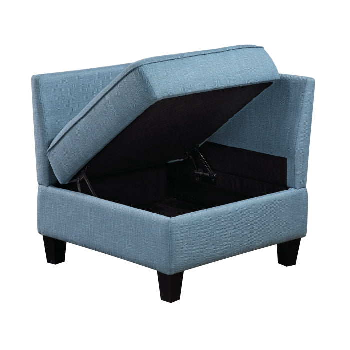 9557BUE*7SCOT (7)7-Piece Sectional with Storage and Ottoman - 9557BUE*7SCOT