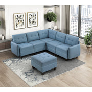9557BUE-AC Armless Chair with Storage - 9557BUE-AC