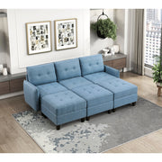 9557BUE-AC Armless Chair with Storage - 9557BUE-AC