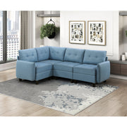 9557BUE-AC Armless Chair with Storage - 9557BUE-AC