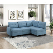 9557BUE-AC Armless Chair with Storage - 9557BUE-AC