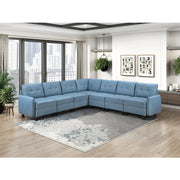 9557BUE-C1A Reversible Chair with One Arm and Storage - 9557BUE-C1A