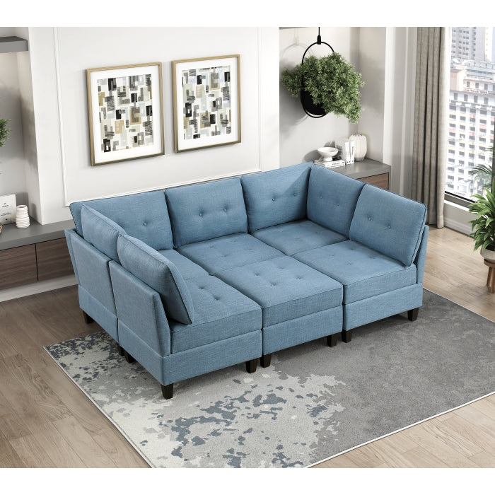 9557BUE-C1A Reversible Chair with One Arm and Storage - 9557BUE-C1A
