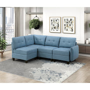 9557BUE-C1A Reversible Chair with One Arm and Storage - 9557BUE-C1A